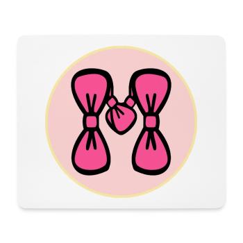 Letter M - Hair Bow First Name - Mouse Pad (horizontal) - white - Front