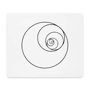 fibonacci spiral circle - Mouse Pad (horizontal) - white - Front