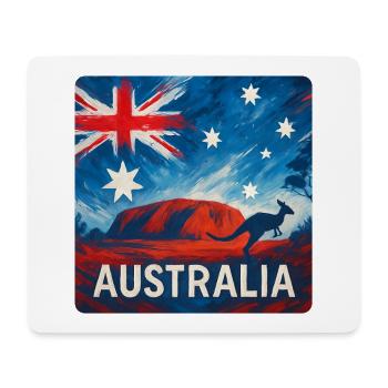 Conception de voyages en Australie - Tapis de souris (format paysage) - blanc - Devant