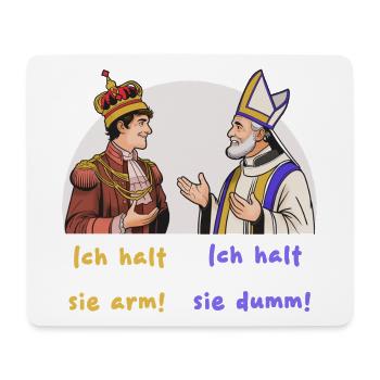 König und Bischof, Machtausübung - Mousepad (Querformat) - Weiß - Vorne