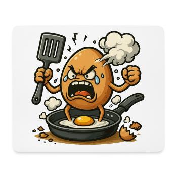 When eggs freak out - Mouse Pad (horizontal) - white - Front