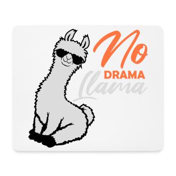 No Drama Lama Cool Sunglasses Seated Relaxed - Mouse Pad (horizontal) - white - Front