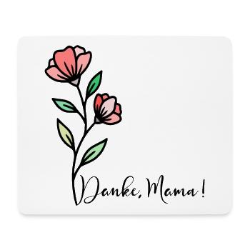 Fleurs de la fête des mères Merci Maman - Tapis de souris (format paysage) - blanc - Devant