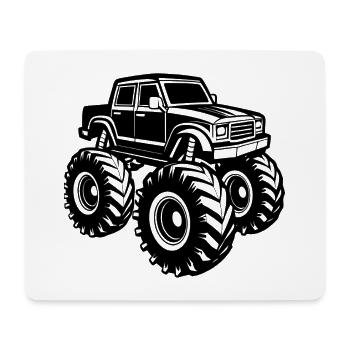 Camion monstre - Tapis de souris (format paysage) - blanc - Devant