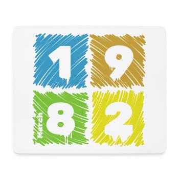 44. Écussons de Farbige du Geburtstag depuis 03/1982 - Tapis de souris (format paysage) - blanc - Devant