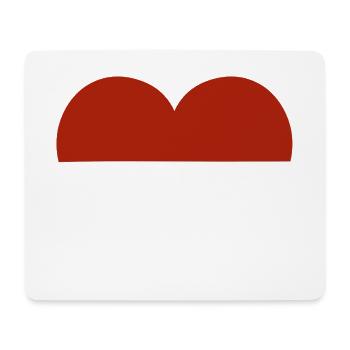 Flaggenherz von Monaco - Mousepad (Querformat) - Weiß - Vorne