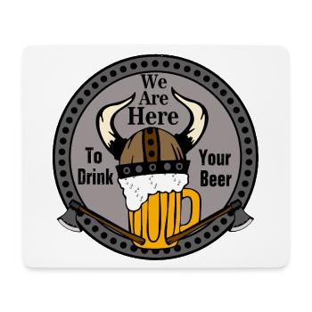 Viking Biertrinker Wikinger - Mousepad (Querformat) - Weiß - Vorne