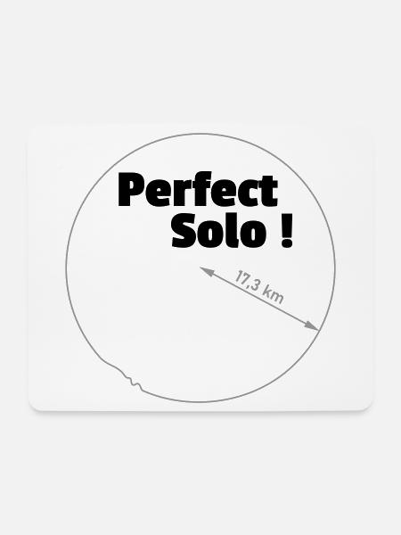 Perfect Solo - Mousepad (Querformat) - Weiß