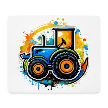 Bunter Traktor im Graffiti-Stil   - Mousepad (Querformat) - Weiß - Vorne