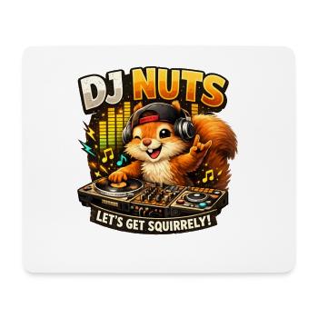 Eichhörnchen DJ Nuts süßes Squirrel lustig - Mousepad (Querformat) - Weiß - Vorne