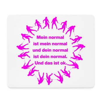 MON NORMAL EST MON NORMAL, LE TIEN VA BIEN ✌️ - Tapis de souris (format paysage) - blanc - Devant