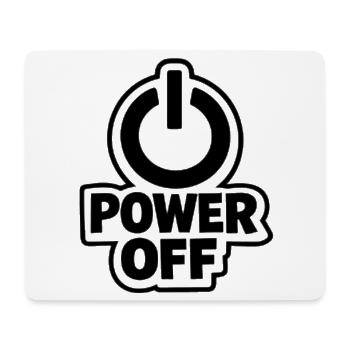 Power Off Icon Tee - Mouse Pad (horizontal) - white - Front
