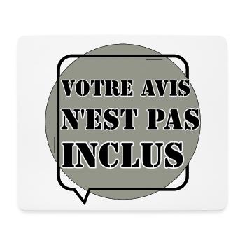 VOTRE AVIS N'EST PAS INCLUS. - Tapis de souris (format paysage) - blanc - Devant