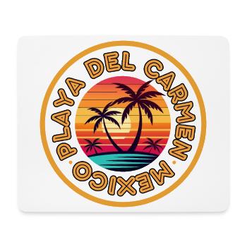 Sunset Palm Circle: Playa del Carmen Mexiko - Mousepad (Querformat) - Weiß - Vorne