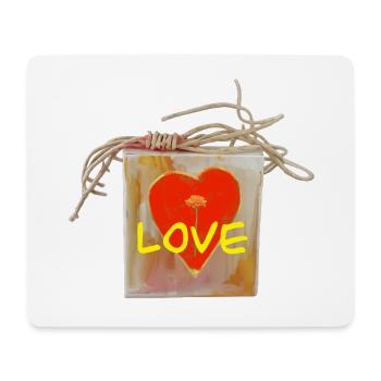 Heart Love Valentine's Day - Mouse Pad (horizontal) - white - Front