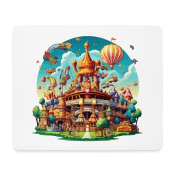Fantasy Park Airship Carousel - Mouse Pad (horizontal) - white - Front