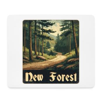 Sentier forestier de la Nouvelle Forêt - Tapis de souris (format paysage) - blanc - Devant