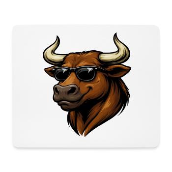Sunglasses Bull Street Style - Mouse Pad (horizontal) - white - Front
