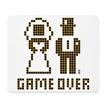 Game Over (Mariage Enterrement de vie de garçon : couple marié Pixel / 2C) - Tapis de souris (format paysage) - blanc - Devant
