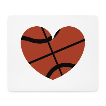 Basketball heart - Mouse Pad (horizontal) - white - Front