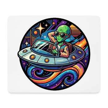 Extraterrestre cool dans un motif décapotable de divertissement spatial néon - Tapis de souris (format paysage) - blanc - Devant