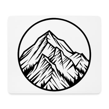 Montagnes Alpes - Tapis de souris (format paysage) - blanc - Devant