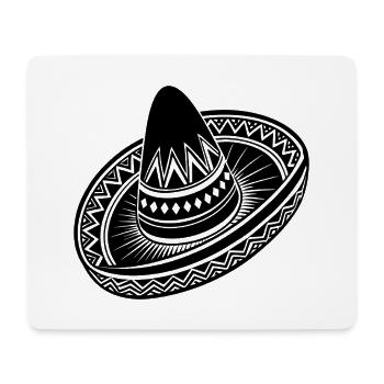 Sombrero mexicain - Tapis de souris (format paysage) - blanc - Devant