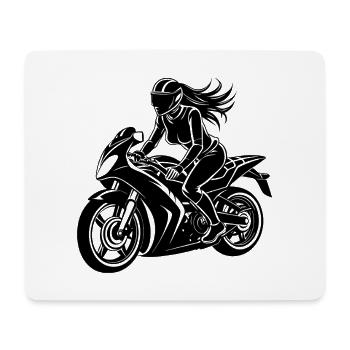 Sportive motarde - Tapis de souris (format paysage) - blanc - Devant