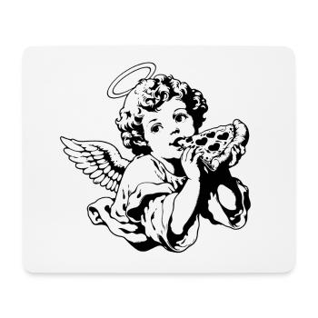 Pizza Angel – Cherub with pizza slice - Mouse Pad (horizontal) - white - Front