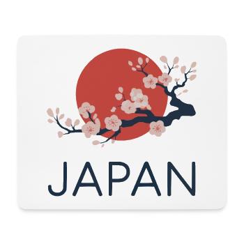 Minimal Cherry Blossom du Japon - Tapis de souris (format paysage) - blanc - Devant