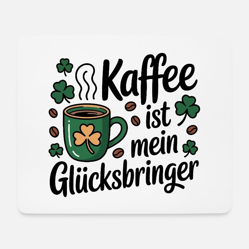 Coffee is my lucky charm - Mouse Pad (horizontal) - white