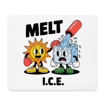 Melting Eis Klimawandel Cartoon - Mouse Pad (horizontal) - white - Front