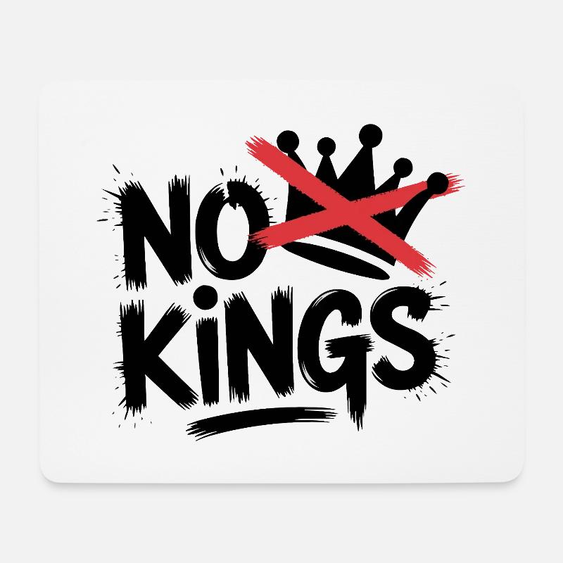 No Kings Statement Design - Mousepad (Querformat) - Weiß