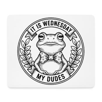 Mittwoch-Frosch-Fliege-Logo - Mousepad (Querformat) - Weiß - Vorne