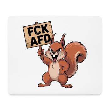 FCK AFD - Antifa Eichhörnchen Tee - Mousepad (Querformat) - Weiß - Vorne