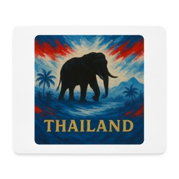 Design de voyage d’éléphant en Thaïlande - Tapis de souris (format paysage) - blanc - Devant