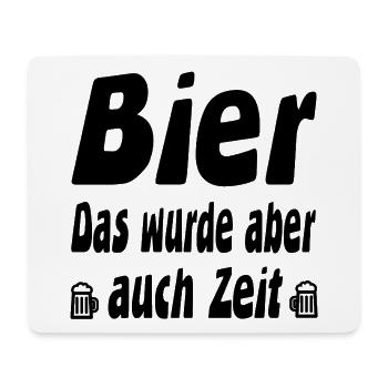 Bier - Mousepad (Querformat) - Weiß - Vorne