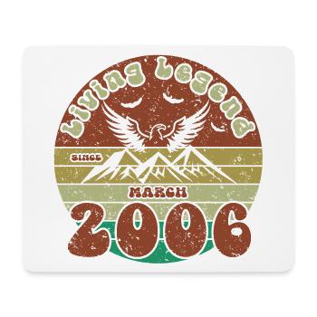 20. Geburtstag Living Legend since VIN 03/2006 - Mousepad (Querformat) - Weiß - Vorne