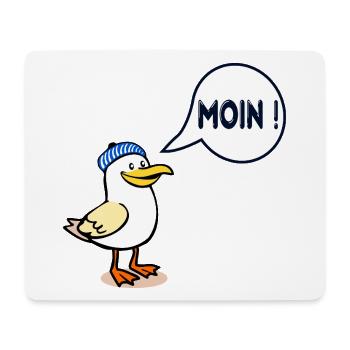 Hamburger Möwe Hamburg Moin - Mousepad (Querformat) - Weiß - Vorne