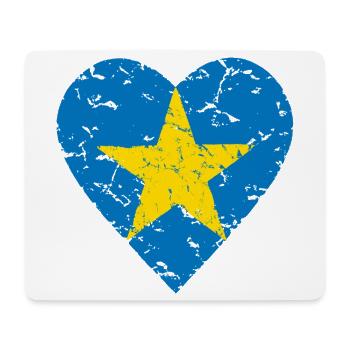 Ukraine Étoile du Cœur Paix Amour Droits de l’Homme - Tapis de souris (format paysage) - blanc - Devant