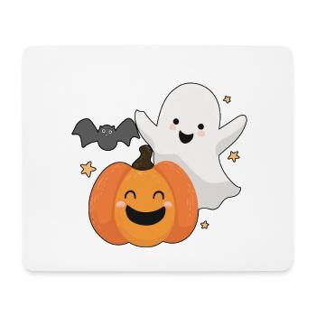 Fun ghost, pumpkin and bat - Mouse Pad (horizontal) - white - Front