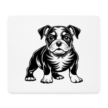 Bulldog puppy - Mouse Pad (horizontal) - white - Front