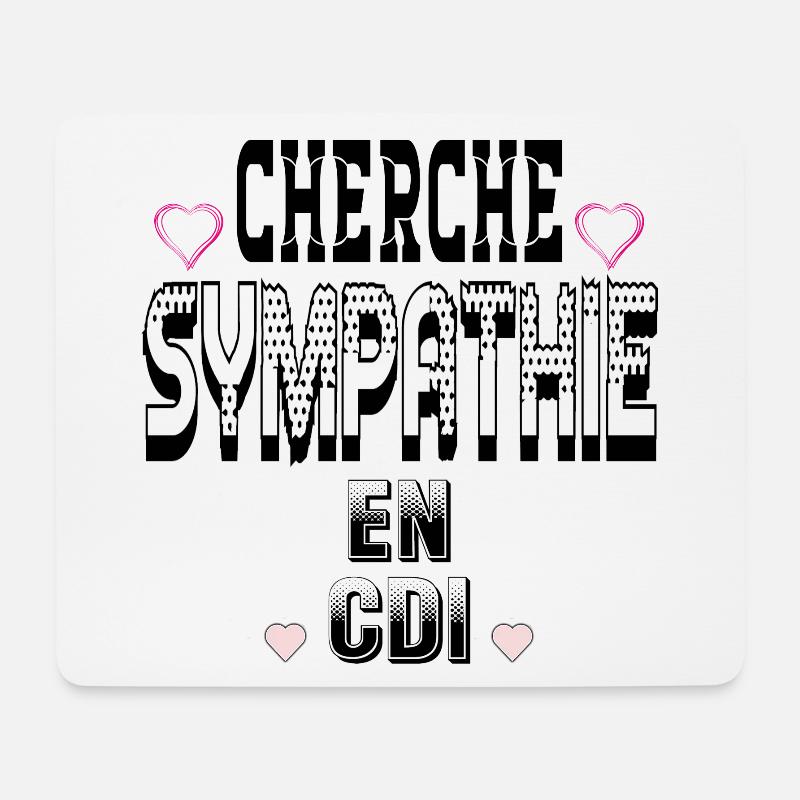 Ich suche Mitgefühl für einen unbefristeten Vertrag - Mousepad (Querformat) - Weiß
