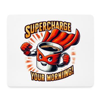 Supercharge ton héros du café du matin - Tapis de souris (format paysage) - blanc - Devant