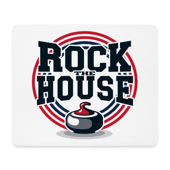 Curling Rock the House Eissport Team Spirit - Tapis de souris (format paysage) - blanc - Devant