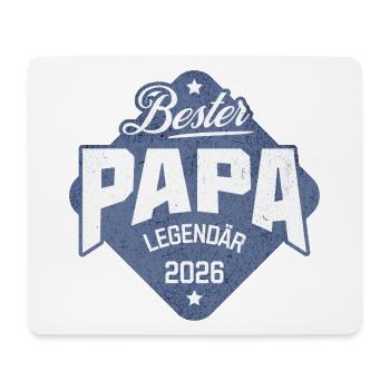 Bester Papa 2026 - Mousepad (Querformat) - Weiß - Vorne