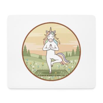 Yoga Unicorn Magical Doing Tree Pose - Mouse Pad (horizontal) - white - Front