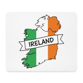 Ireland Map Tricolor Ribbon - Mouse Pad (horizontal) - white - Front
