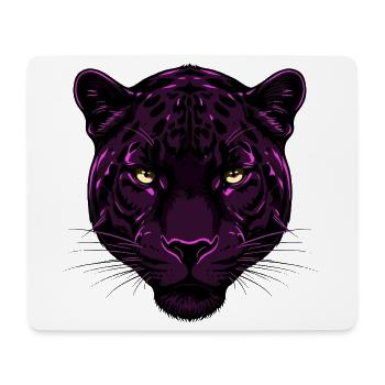 Violetter Tigerkopf - Mousepad (Querformat) - Weiß - Vorne
