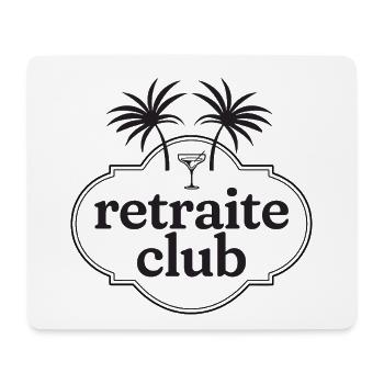 Retraite Club (texte noir) - Tapis de souris (format paysage) - blanc - Devant